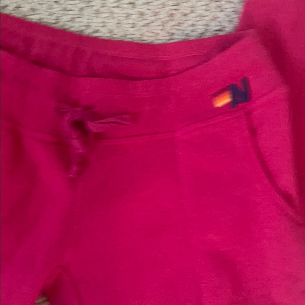 Pink Aviator Nation Moto sweat pants sz M